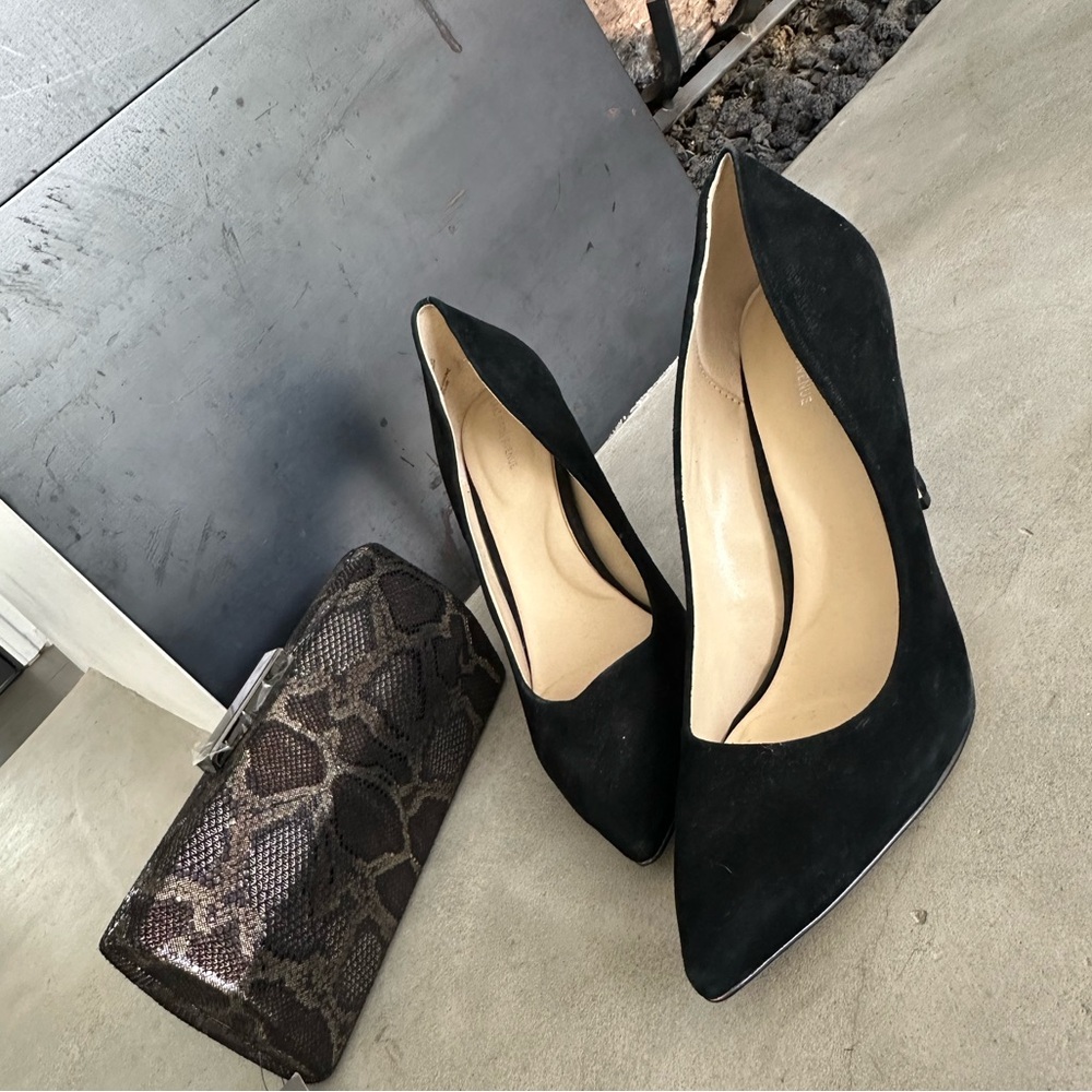 Suede heels-saks 5th ave-sz 10.5